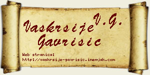 Vaskrsije Gavrišić vizit kartica